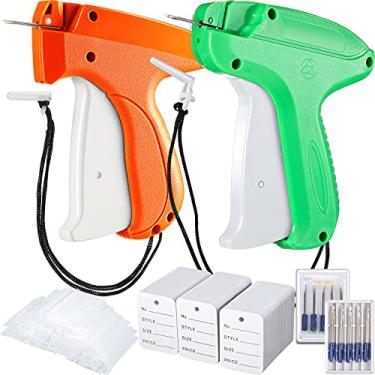 Imagem de 1112 peças, 2 acessórios de etiqueta de vestuário, preço, aplicador de pistola de pendurar 1000 farpa de fixador de plástico de 5 cm, 100 roupas, papel, tamanho, nome, etiquetadora, agulha de aço para