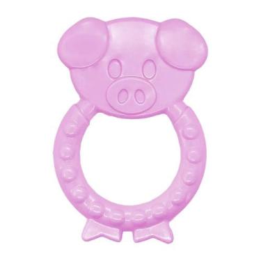 Imagem de Mordedor P/ Bebe Macio Flexível Rosa BabyGo