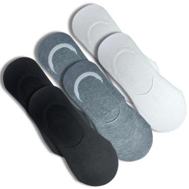 Imagem de Kit 6 Pares Meia Invisível Masculina Respirável - Genérico, Sortido, 3