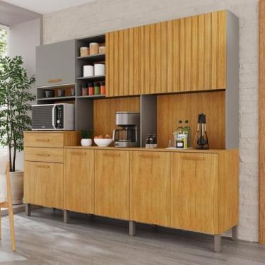 Imagem de Cozinha Compacta 9 Portas 2 Gavetas Louvre - CHF