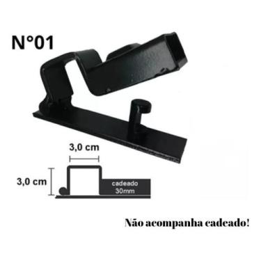 Imagem de Trava Porta Cadeado P/portao 1 - TECNOTRAVA
