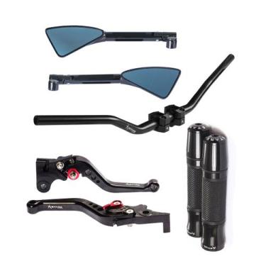 Imagem de Kit Guidão Punho Luva Espelho Manete Alavanca Triumph Tiger 800 - Star