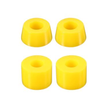 Imagem de PATIKIL Buchas de skate, 2 conjuntos de buchas de caminhão de placa longa de poliuretano 90A para peças de skate, amarelo