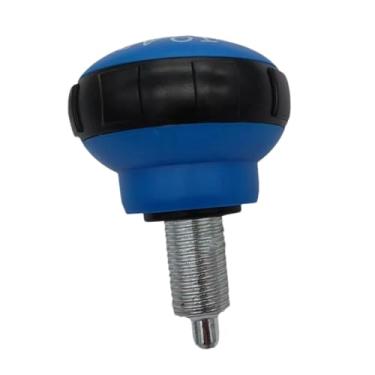 Imagem de UGPLM Botão de pino de tração para bicicleta ergométrica, rosca de metal, máquinas de exercícios, botão de 16 mm, punho ergonômico, fácil instalação para, Altura 7.9 Cm, Azul