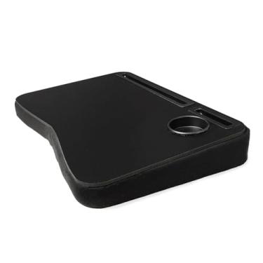 Imagem de Suporte para Notebook Mesa de Colo com Porta Copos Canaletas para Celular e Tablet. Base em Espuma com Angulo de Inclinação.