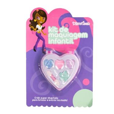 Imagem de Kit Sombras Maquiagem Infantil Estojo Colorido DiscoTeen (Coração)