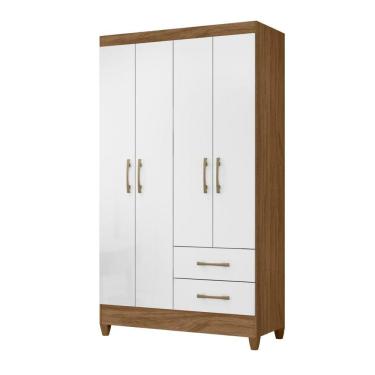 Imagem de Guarda Roupa de Solteiro Chile 4 Portas e 2 Gavetas - Moval