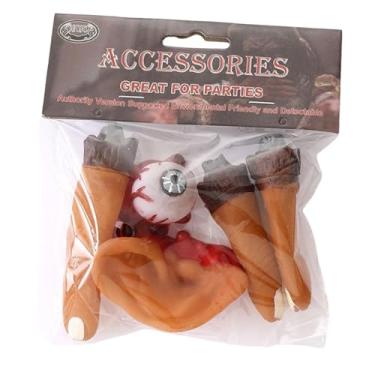 Imagem de YIJU Dedos decepados de Halloween, enfeites realistas e assustadores, acessórios de brincadeira para festas em quartos mal-assombrados, com Olho E Ouvido