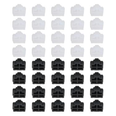 Imagem de PATIKIL Plugue de poeira RJ45 de 0,5 polegadas, 40 peças, capa de plugue antipoeira de silicone, capa protetora de porta de carregamento, extremidade fêmea para dispositivo de porta de telefone