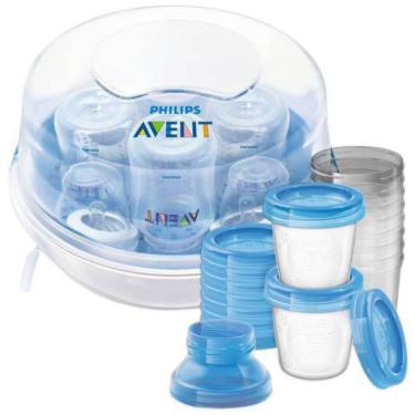 Imagem de Esterilizador + Kit Copos Para Armazenamento - Avent