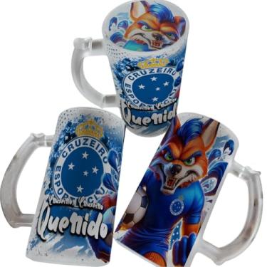 Imagem de Caneca De Chopp De Vidro 475ml Personalizada Com Seu Time (Cruzeiro)