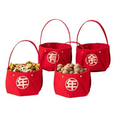 Imagem de Cesta de frutas secas para decoração, conjunto de cesta de frutas secas | Cesta de frutas secas Caixa de doces portátil não tecida,Fontes de festa portáteis multiuso simples, decoração de mesa prática