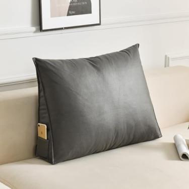 Imagem de Almofada De Encosto De Cintura Triangular Sofá-cama Daybed Almofada De Cabeceira De Leitura Almofada De Cabeceira Travesseiros De Descanso De Cunha, Pink, 100x20x50cm