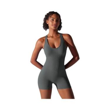 Imagem de Macacão Fitness Feminino Sexy - Conjunto Yoga para Ginástica e Treino,