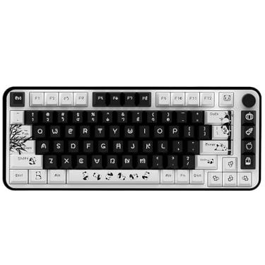 Imagem de Teclas PBT, 138 teclas Panda MDA Profile Keycaps Dye-Sublimation