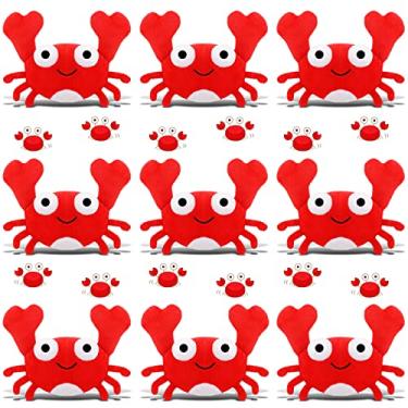 Imagem de Pacote com 9 Caranguejos Lagosta Bichos de Pelúcia Caranguejo Lagosta Bonito Caranguejo Lagosta Boneca Brinquedo Macio Pequeno Caranguejo Lagosta Caranguejo Pendurado Ornamentos para Chaves Bolsa