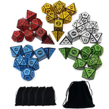 Imagem de Conjuntos de dados poliédricos SmartDealsPro D&D DND RPG MTG (5 conjun