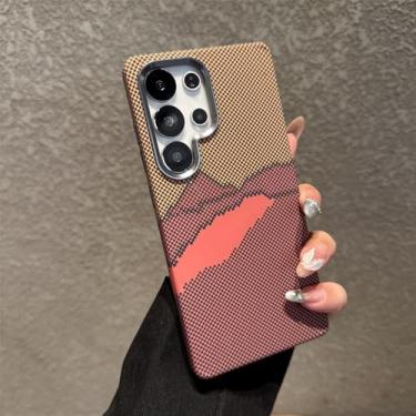 Imagem de Capa de celular fosca de fibra de carbono rígida para Samsung S25 S24 S23 Ultra Plus com estrutura de metal e capa para carregamento sem fio, F13, para Galaxy S24