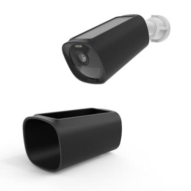 Imagem de HOLACA Capa de silicone à prova de intempéries para Eufy Security eufyCam E40, capa protetora antiarranhões - proteção extra (1) preta