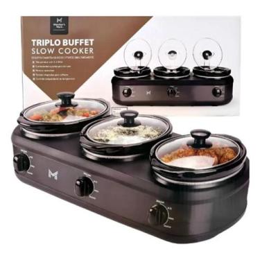 Imagem de Rechaud Elétrico Triplo Buffet Member's Mark - Preto - 110v
