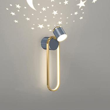 Imagem de HOSETEON Luminária de parede, luminária de parede LED arry Sky Art Déco Arandela de parede, luminária regulável para montagem na parede, luzes de parede modernas 18 W lâmpadas de cabeceira quarto