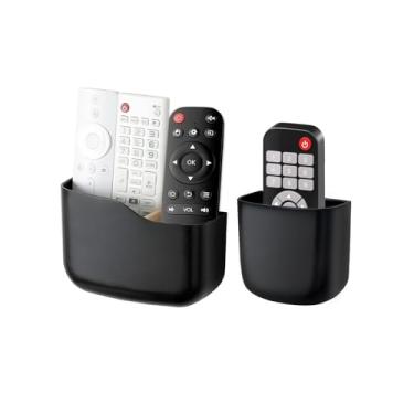 Imagem de Suporte para controle remoto, suporte de parede, ventilador de TV, suporte de controle remoto, organizador de parede, suporte de telefone para escritório, adesivo de reprodutor de mídia, caixa de