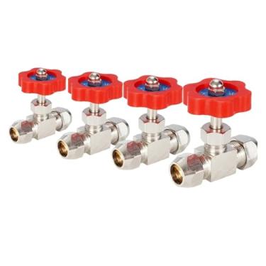 Imagem de Válvula globo tipo agulha de metal de alta pressão com cabo laranja de 6 mm, 8 mm, 10 mm, 12 mm WWECCQIJ (12 mm)