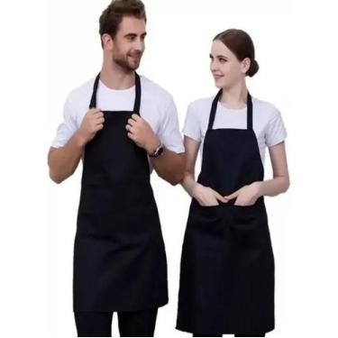 Imagem de Avental de frente oxford com regulagem - RJ UNIFORMES, PRETO