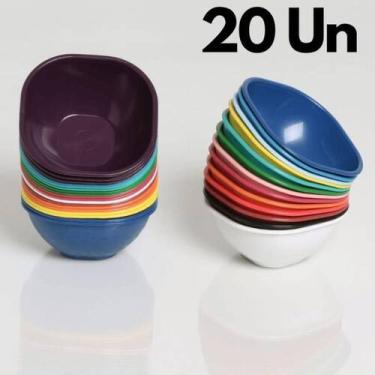 Imagem de Kit 20 Peças Potes Tigelas Sobremesa Sorvete Açai 300ml - Arte Vítrea