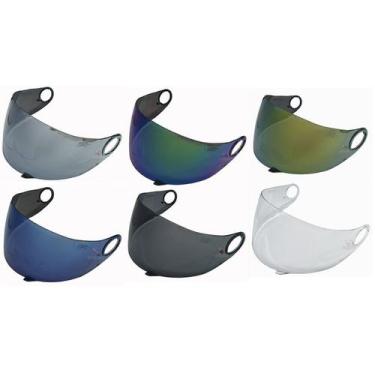 Imagem de Viseira Helt New Race Glass Azul, Dourada, Cromada, Camaleão, Fume e C