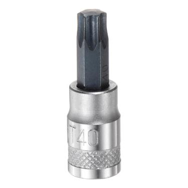 Imagem de Torx Bit Socket T40 Solid Star 1/10.2 cm Drive 3.7 cm Comprimento S2 Bit de aço CR-V soquete para chave catraca, barra deslizante, haste de extensão