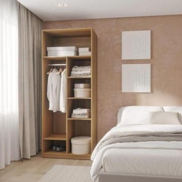 Imagem de Guarda-roupa Modular 80cm sem Portas com Prateleiras Jade Cabecasa Mad