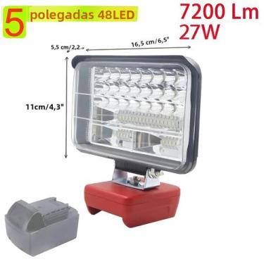 Imagem de Lanterna De Trabalho LED Para Carro, Spotlight Elétrico De 3, 4, 5, 8 