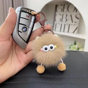 Imagem de KIT 2 Flanela Dos Desenhos Animados Bola De Carvão Chaveiro Para Mulhe