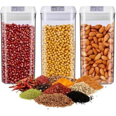 Imagem de Kit com 3 Potes Herméticos Multiuso, Capacidade 1200ML, para Armazenamento de Alimentos