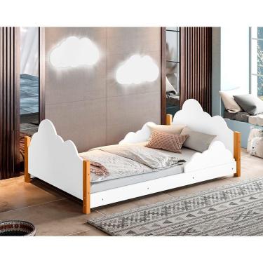 Imagem de Cama Infantil Montessoriana Cristal Branca E Mel Branco