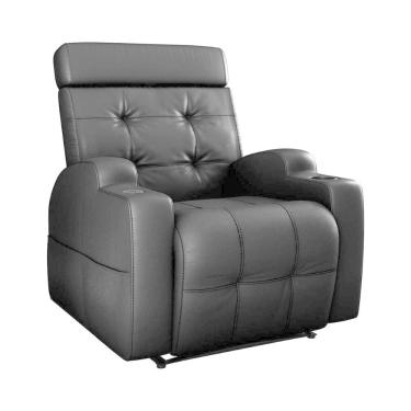 Imagem de Poltrona Reclinável Do Papai Automática Com Usb E Porta Copos Cherokee Sintetico Preto Matrix Sintetico Preto