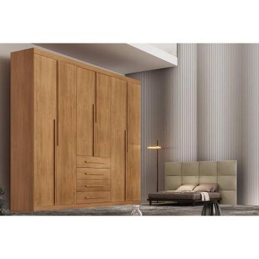 Imagem de Guarda Roupa Casal 6 Portas E 4 Gavetas Capri Naturale - Rufato