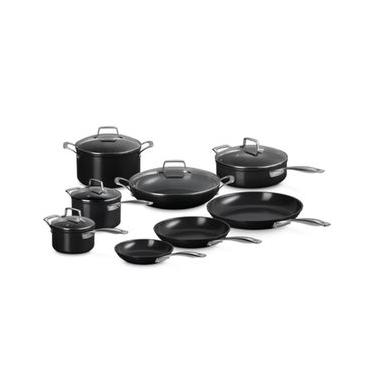 Imagem de CONJUNTO LE CREUSET 3 FRIGIDEIRAS E 5 PANELAS NON-STICK CERAMIC ESSENTIAL 51827000010098 Preto
