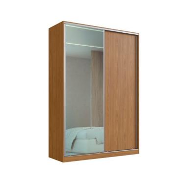 Imagem de Guarda-Roupa Casal com Espelho Madê 2 Portas 3 Gavetas Freijó