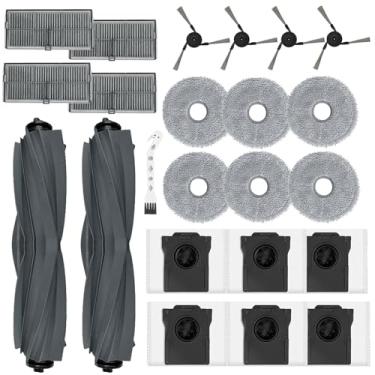 Imagem de 23 peças de reposição para aspirador Dreame L40 Ultra, X40 Ultra, X40 Master e Mova P10/P50 Pro Ultra Robot Vacuum, 2 escovas principais, 4 escovas laterais, 4 filtros HEPA, 6 esfregões, 6 sacos de pó