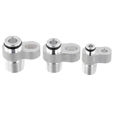 Imagem de Adaptador de ar condicionado R134a, conector de linha automotiva de alumínio, conjunto de compressor e ar condicionado para carro, 3 peças