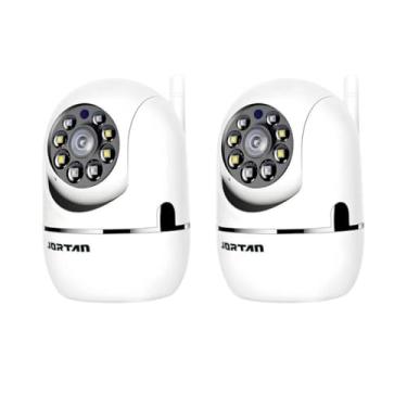 Imagem de ANJ.GG Câmera de Segurança Interna/Externa, Estilo Domo, HD 720p/1080p, Detecção de Movimento, Monitoramento Residencial/Bebê/Pet, A10-branco*2, Wi-Fi/Com fio, Áudio 2 Vias, AC/DC