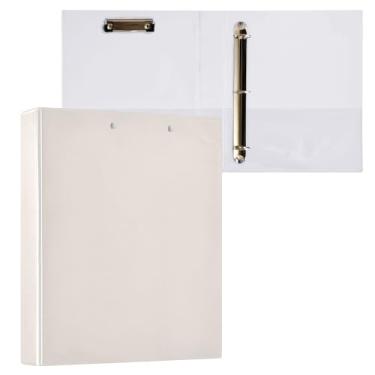 Imagem de Pasta de arquivo redonda com 3 anéis para fichários de concha para material de escritório, 1 pacote