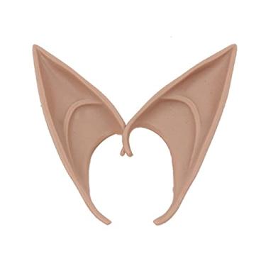 Imagem de Mingzhe Orelhas de Elfo de Halloween, Orelhas Falsas de Látex, Adereços de Festa, Pontas Protéticas de Orelha para Festas de Baile de Natal (Cor de pele escura)