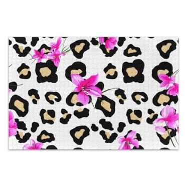Imagem de Quebra-cabeças para adultos 1000 peças de pintura de arte floral personalizada para a família quebra-cabeça divertido preto leopardo rosa floral branco elefante presentes de festa, 75 x 40 cm