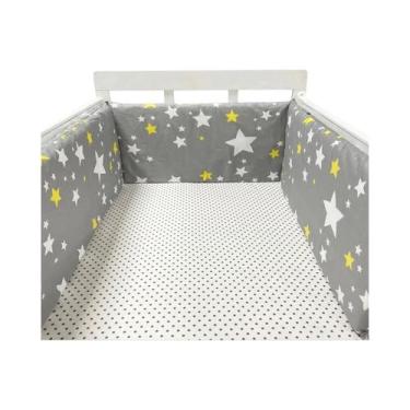 Imagem de Protetor De Berço De Algodão Para Bebês, Barreira De Cama Para Recém-N