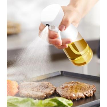 Imagem de Pulverizador de óleo para cozinhar, pulverizador de azeite de oliva de vidro de 220 ml, garrafa de azeite recarregável