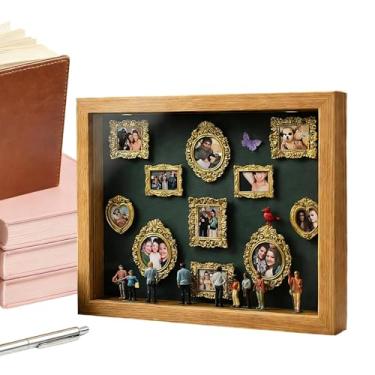 Imagem de Caixa de Silhueta,Caixa De Silhueta De Memória Com Luz | 11 Miniportaretratos Com 8 Estatuetas - Para Dia Dos Namorados Casamento Aniversário Decoração De Mesa