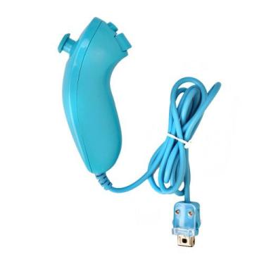 Imagem de Controle Nunchuck Para Nintendo Wii e Nintendo Wii U Azul - TechBrasil